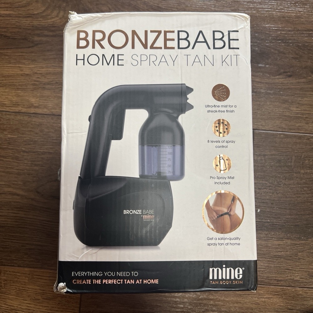 Bronzebabe Home Spray Tan Kit | At Home Spray Tanning Kit Pink Color-Double Dark